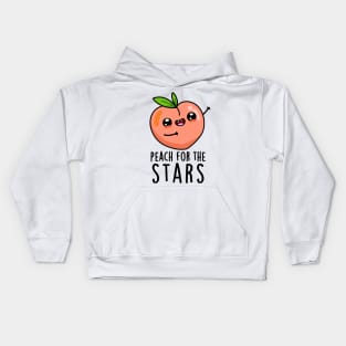 Peach For The Stars Funny Fruit Pun Kids Hoodie